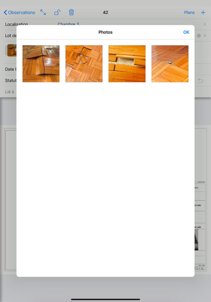 Fonctionnalité multi-photos illustrant la reprise à faire sous différents angles